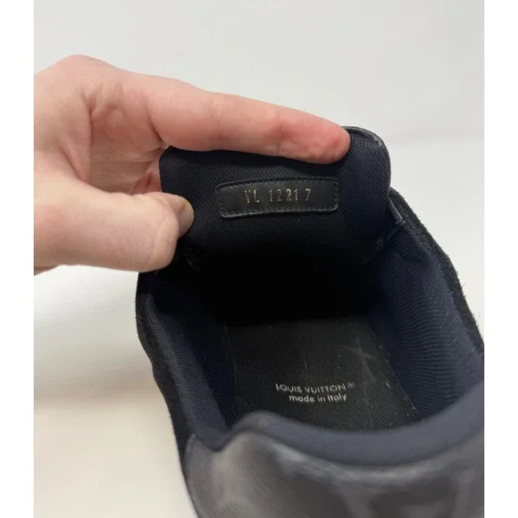 Louis Vuitton Trainer Sneaker Black Monogram Size 8 US 7 LV